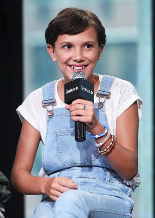 Actor Millie Bobby Brown attends the Build Speaker Series to discuss the Netflix series, "stranger things"At AOL Studios, New York at the Build Speaker Series: "stranger things"New York, USA