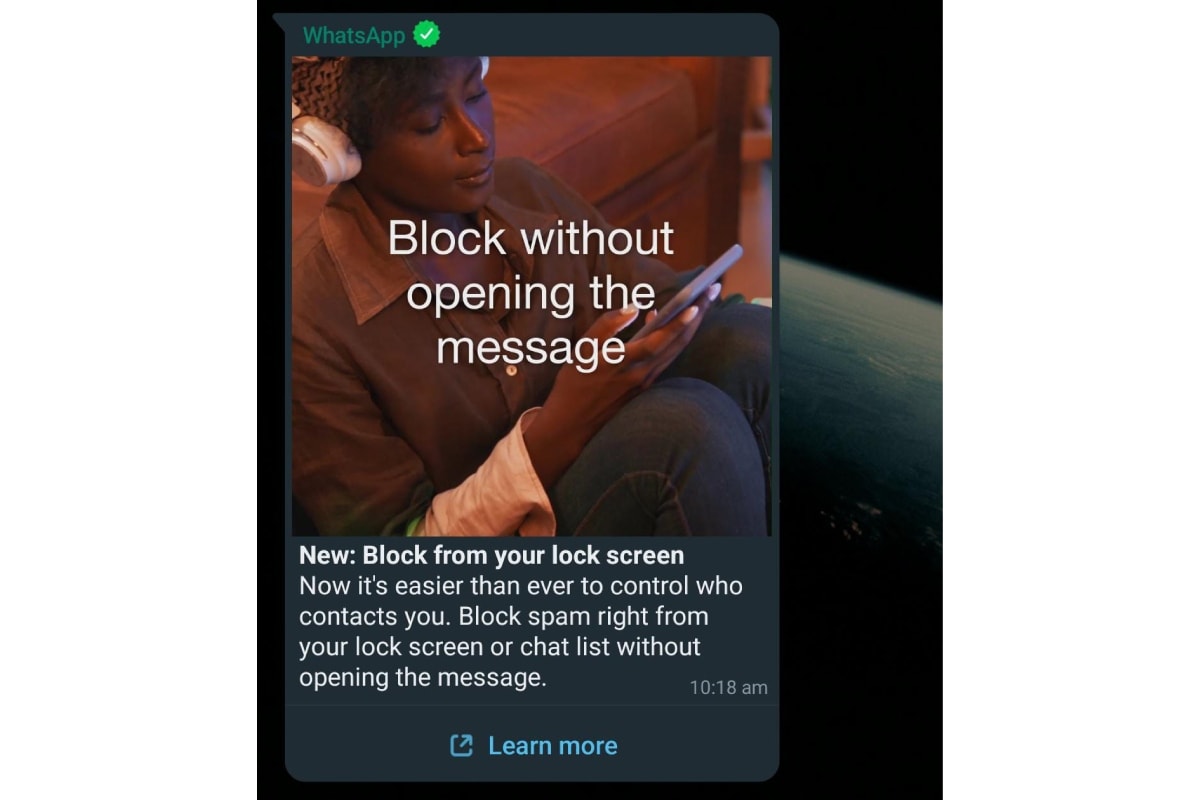 WhatsApp now allows users to block spam directly from the lock screen: Here are the steps to enable the feature